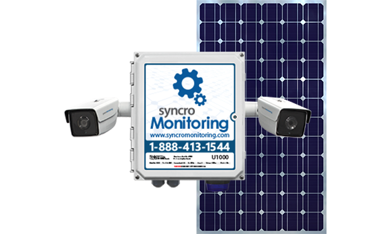 SyncroMonitoring video monitoring security pole unit- Solar panels